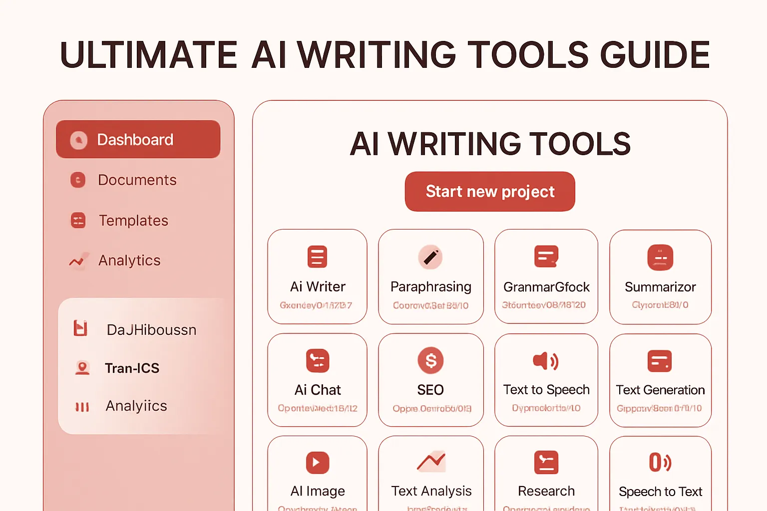 Ultimate AI Writing Tools Guide tech tools interface